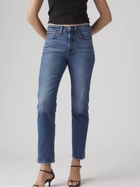 Levi’s Wedgie Straight Ankle Jeans - unstoppable wear dark wash